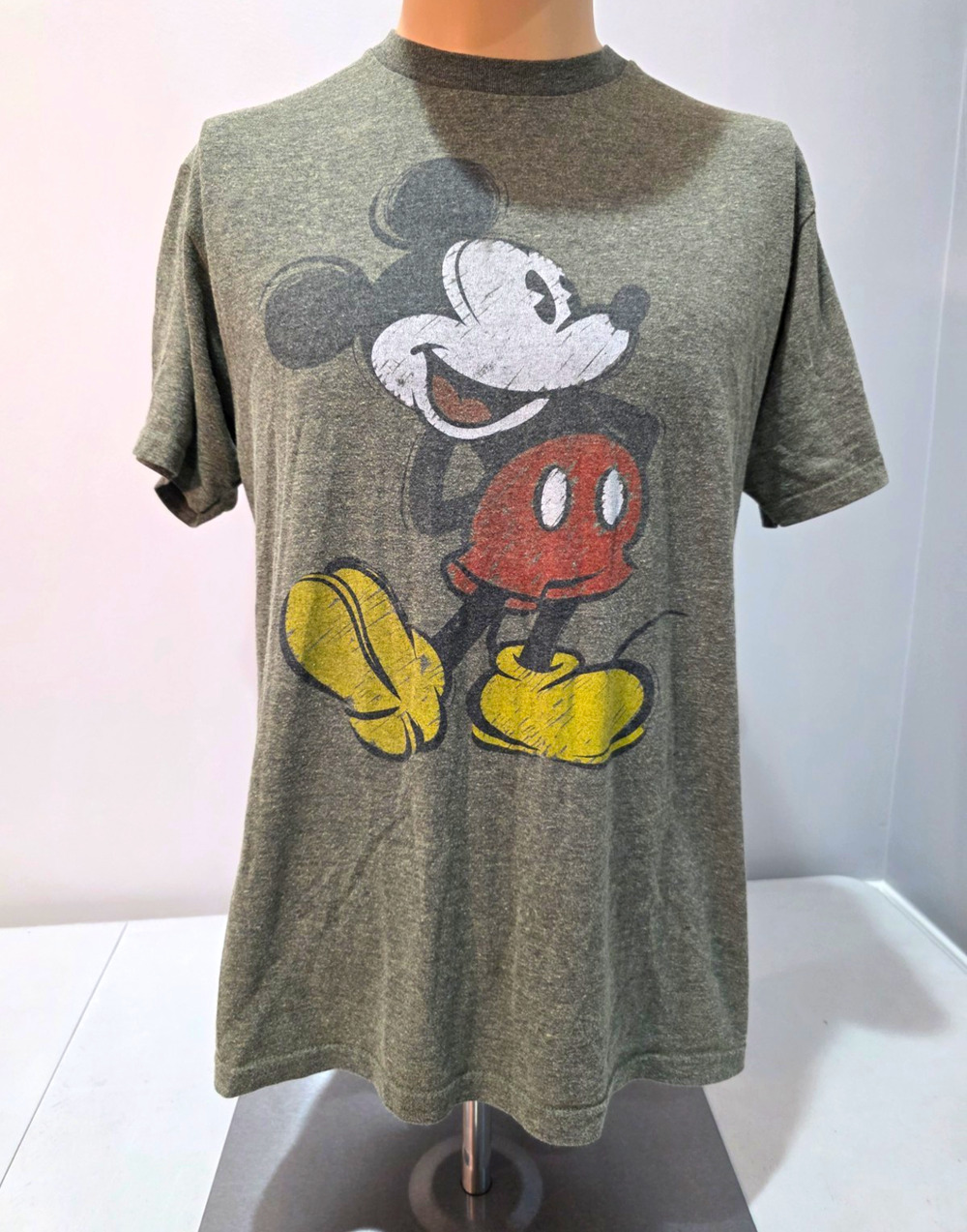 Disney Mickey Mouse Gray Graphic T-Shirt Adult Unisex Size M